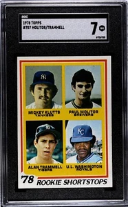 1978 Topps - Rookie Shortstops Paul Molitor Alan Trammell #707 (RC) - SGC 7 NM - Picture 1 of 3