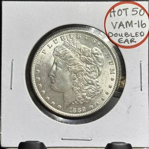 ««« HOT 50, VAM-16 ««« 1889 P Morgan Silver Dollar, TOUGH COIN, Clean Cheek, Unc - Picture 1 of 8