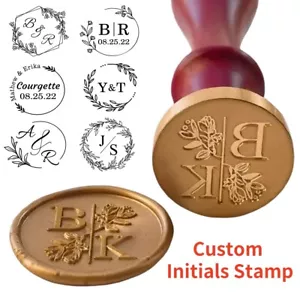 Custom Initials Wax Seal Stamp,personalized Picture/logo for Wedding Invitations - Picture 1 of 42