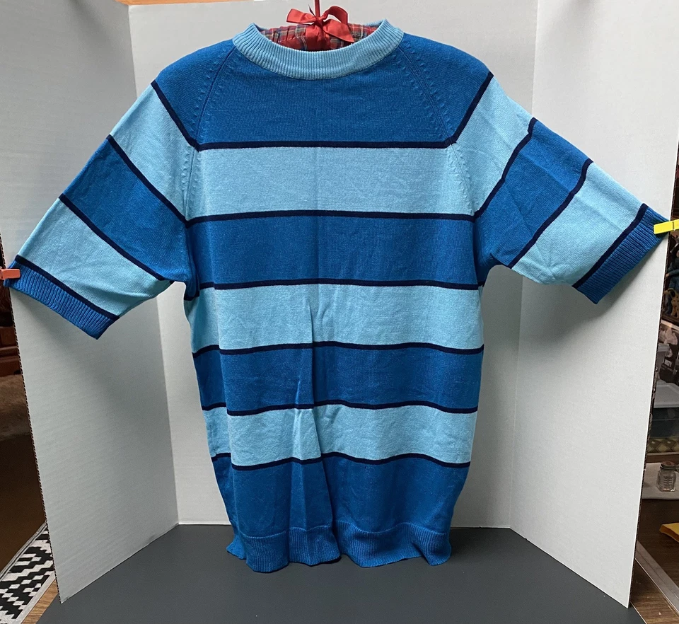 Suéter Vintage MCM Tejido Para Hombre M Azul Manga Corta - Nirvana - Grunge Foto 1 de 4