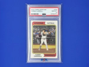 Corbin Carroll 2023 Topps Heritage Base Rookie #209 PSA 10 Diamondbacks ROY!!! - Picture 1 of 1