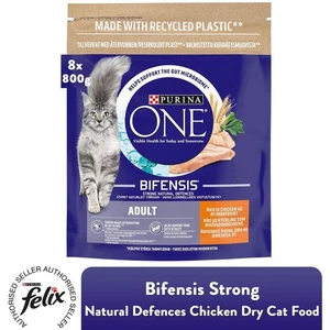 8x 800g Purina One Dry Cat Karma Bifensis Silna naturalna obrona Kurczak - Zdjęcie 1 z 6