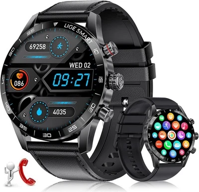 Smart Watch Men Women with Phone Function Wristwatch for iPhone Samsung Huawei - Image 1 of 4