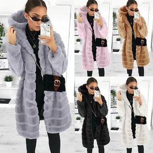 Winter Jacket Faux Fur For Women Long Coat - Bild 1 von 6