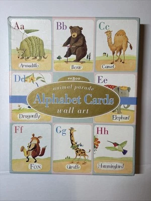Tarjetas alfabeto eeBoo 8" x 10" desfile de animales Melissa dulce arte de pared decoración de guardería Foto 1 de 4