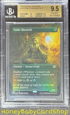 MTG Double Masters 2020 Noble Hierarch BGS 9.5Q+ (TRUE QUAD+) G.MINT Pop. 1 of 1 - Image 1 of 4