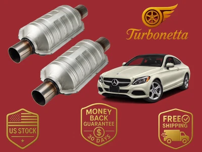 Convertidor catalítico FIT Mercedes paquete de 2 - ajuste directo, aprobado por la EPA, resistente al óxido Foto 1 de 4