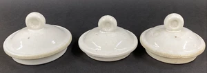 Antique Porcelier stoneware teapot lid Only LOT OF 3 - Picture 1 of 16