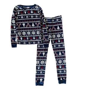 Boys pajama set 7/8 Christmas Print Holidays Time - Picture 1 of 6
