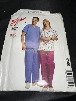 Mccall’s Easy Stitch N’ Save 0900 Size B XL-XXL Unisex Nurse Scrub Top And Pants - Image 1 of 4