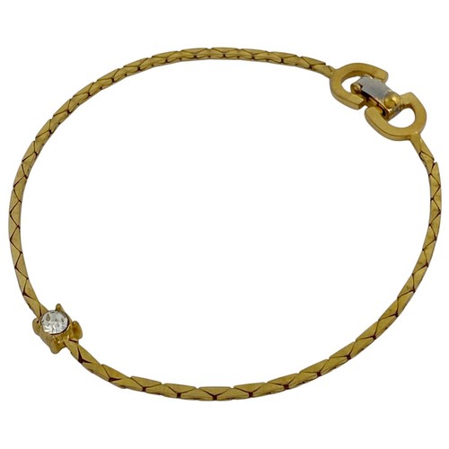 Bracciale Christian Dior Logo Strass Bracciale CD Placcato Oro Donna