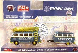 M2 MACHINES VW Bus & Trailer "PAN AM" -CHASE LTD250- Figure New - Picture 1 of 6