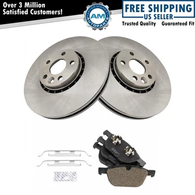 Front Brake Pad & Rotor Kit Brake Rotor For 2011-2015 Volvo XC60 - Image 1 of 4