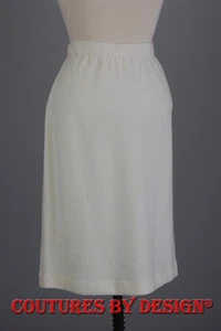 Gonna St John Knits Boucle in maglia colore panna TG 6 nuova con etichetta - Foto 1 di 2