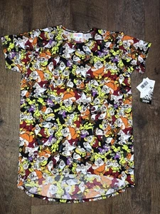 LuLaRoe Gracie Disney Snow White Dwarfs High Low Top Size 12 NWT - Picture 1 of 4