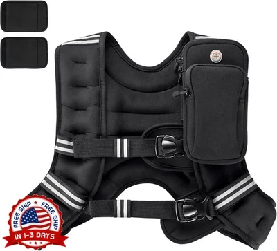 Chaleco de peso de 16 lb con banda reflectante, chalecos de peso ajustables NUEVO Foto 1 de 4