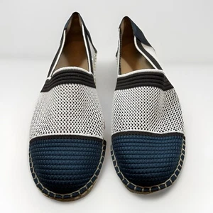 Cole Haan Womens Cloudfeel Espadrille 9B Slip-On Navy White Preppy Nautical - Picture 1 of 6