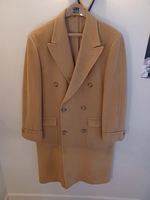 Abrigo vintage Jos A Bank 100 % pelo camel para hombre 40 L bronceado Foto 1 de 4