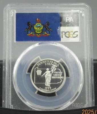 S Pennsylvania 1999 plata graduación profesional PR 70 DCAM Foto 1 de 2