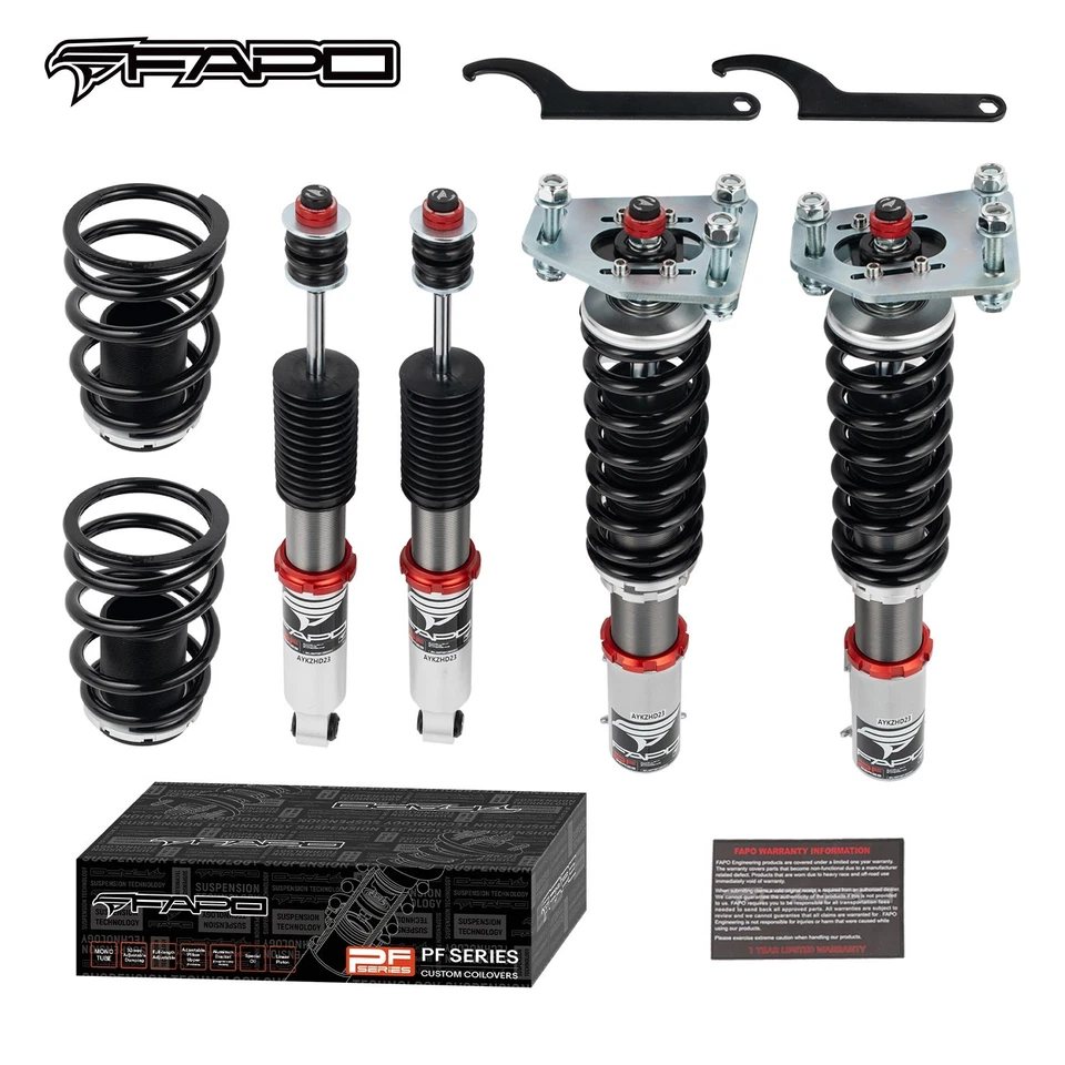 FAPO PF 32 Niveles Amortiguador Ajustable Coilover Kit de Reducción para Ford Mustang 1979-1993 Foto 1 de 4