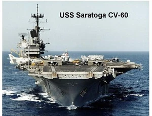 USS Saratoga  CV-60 Navy Ship Refrigerator / Tool Box Magnet - Picture 1 of 1