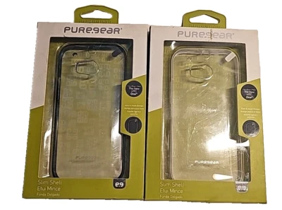 Lote de 2 fundas rígidas Puregear para HTC One M8 y M9 transparente delgada cubierta trasera Foto 1 de 4