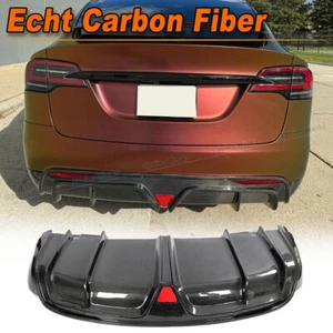 Difusor de carbono difusor trasero alerón labio se adapta a Tesla Model X Plaid 2022-24 - Imagen 1 de 16