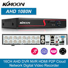 Enregistreur vidéo DVR KKMOON 5 en 1 H.265+ 1080P 16CH pour caméra AHD TVI CVI TVI P7O4
