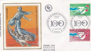 Francia 1981 FDC Centenario De La Caisse Nacional de Ahorros yt 2165 Y 2166 - Imagen 1 de 1