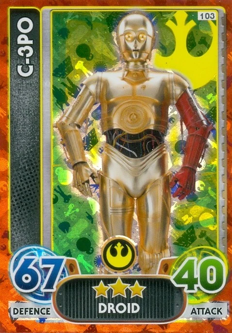 2016 Topps: Star Wars Force Attax  "C-3PO" Card#103 - Image 1 of 1