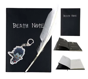 Goldenvalueable Anime Death Note Cosplay Notebook with Feather Pen and Keychain - Picture 1 of 5