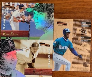 1996 Aficionado Clemens,Klesko Regular/Griffey Magic Numbers(Rare) Promo Cards - Picture 1 of 2