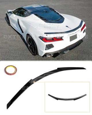 Air Design Rear Spoiler For 20-Up Corvette C8 Carbon Flash Low Profile Lid Wing - Image 1 of 4