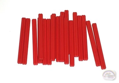 LEGO Technic - 20 x 6L Axle - Red - New - (Robot, Rod, Cross, EV3, NXT, 3706) - Image 1 of 3