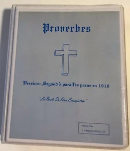"PROVERBES" - Version: Segond 'a Parall'es Parue en 1910 - 2 Cassette Tape Set - Picture 1 of 2