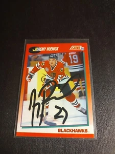 JEREMY ROENICK CHICAGO BLACKHAWKS 1991 SCORE signed Autogrammkarte - Bild 1 von 2