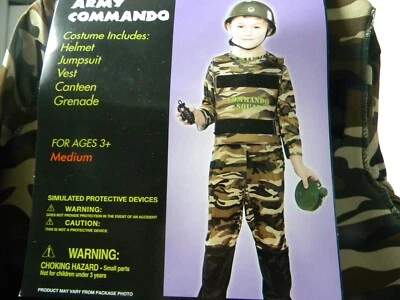 Disfraz de Halloween mediano ARMY COMMANDO para niños Foto 1 de 2