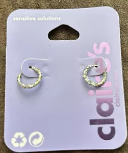 Claire’s mini silver tone hoop earrings - Picture 1 of 3