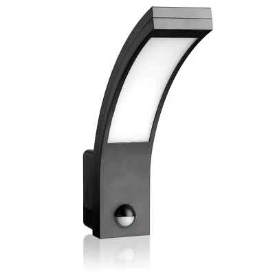 LED Aussenleuchte mit Bewegungsmelder, Wandleuchte anthrazit, LED Sensor SEBSON - Bild 1 von 4