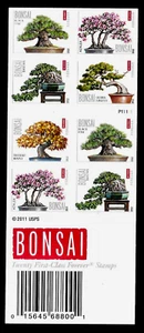 HICK GIRL-BEAUTIFUL U.S. M.N.H. U.S. SC#4622b BONSAI, BOOKLET PANE OF 20 - Picture 1 of 2