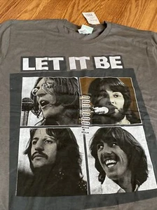 Beatles Medium T-shirt New Tags Gray 2005 Apple - Picture 1 of 5