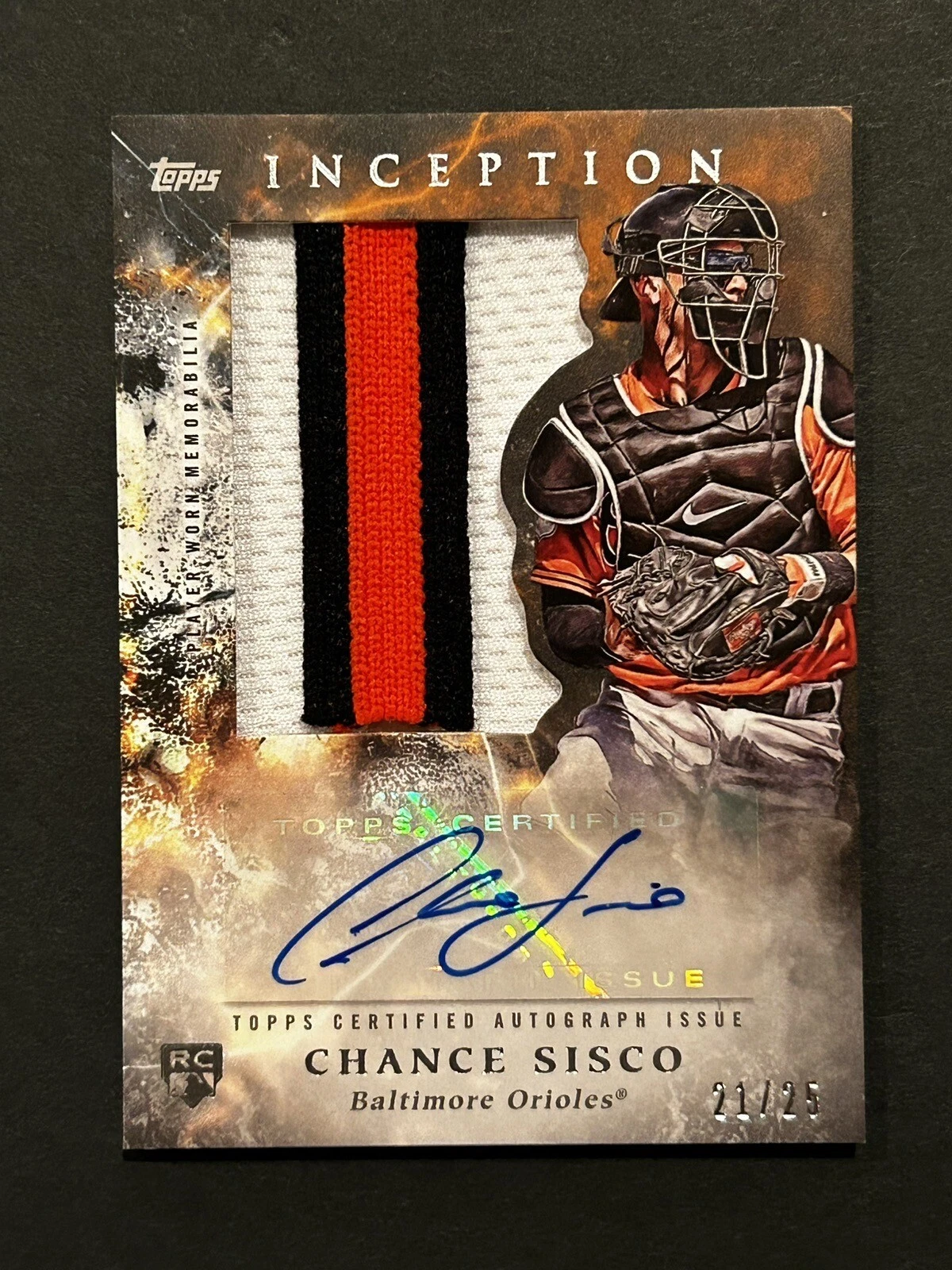 2018 Topps Inception Chance Sisco Patch Auto 21/25