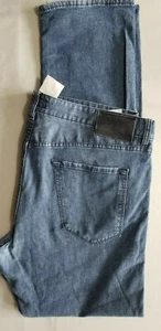HUGO BOSS Men Maine Slim Straight Stretch Cotton Denim Jean - 38x34 Dark Blue - Picture 1 of 8