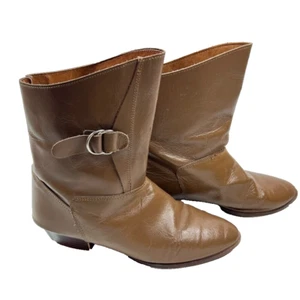 Vintage italienische Stiefeletten Damen 8 M hellbraun Made in Italy " - Bild 1 von 16