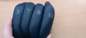 4 Rubber Slip On Holf Iron Head Covers Protects 5,7,8 And Pw - Picture 1 of 4