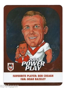 2015 NRL Power Play FAN CARD (FC13) Ben CREAGH Dragons - Picture 1 of 1