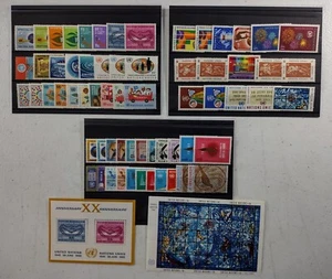 UN NY 1965-1969 Naciones Unidas Scott 137-202 Completo MNH Lote de 5 Años NY65 - Imagen 1 de 6