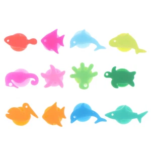 12pcs/set Silicone Marine Animals Wine Glass Marker Drinking Cup IdentifierBDQAT - Imagen 1 de 12
