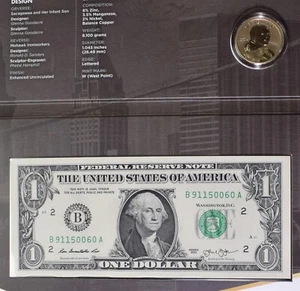 2015 America $1 Coin & Currency Set - Mohawk Ironworkers - Picture 1 of 5