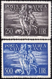 Vaticano - 1948 - Tobia - serie completa nuova - MNH - nn.16/17 -  Cert. BOLAFFI - Bild 1 von 4